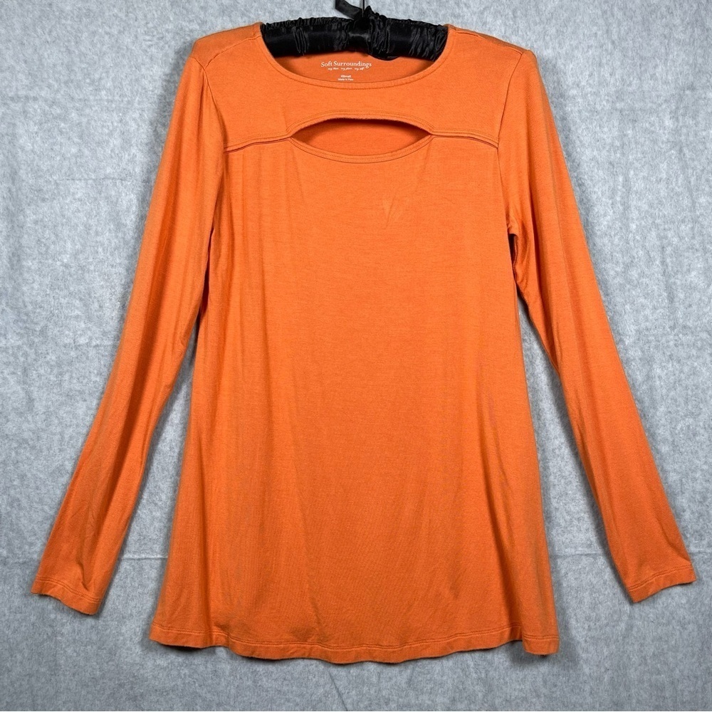 Soft Surroundings Women’s‎ XS Orange Longsleeve Oversized Long Top